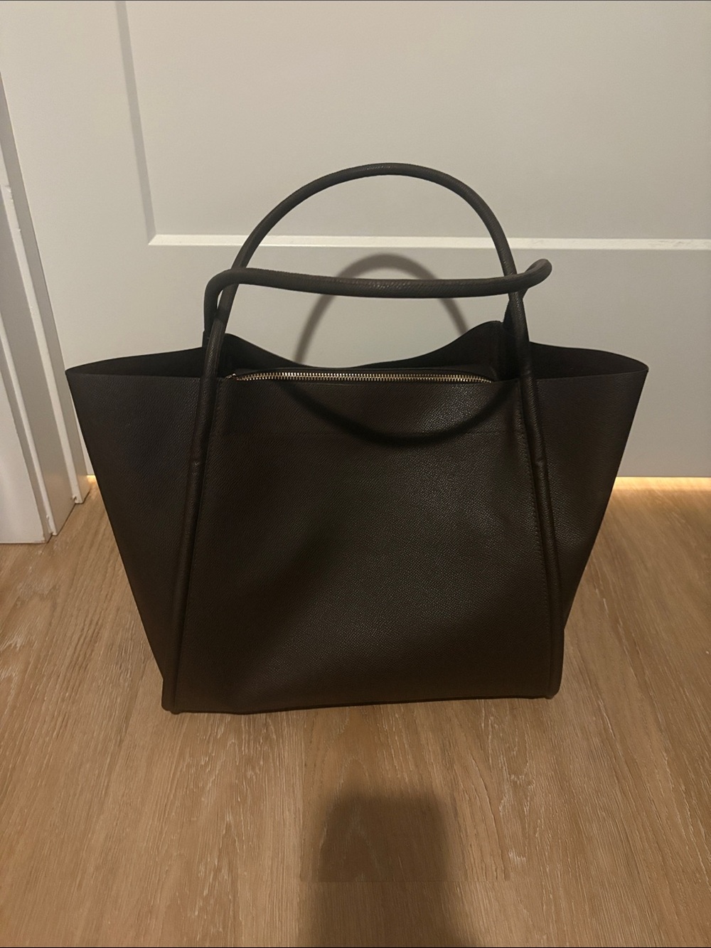 Everyday Structured Tote Bag in Dark Brown